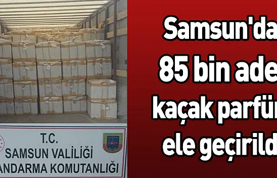 Samsun'da 85 bin adet kaçak parfüm ele geçirildi 