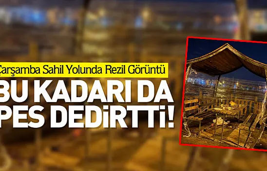 Çarşamba sahil yolunda rezil görüntü: Bu kadarı da pes dedirtti