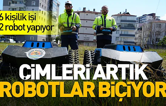 Çimleri artık robotlar biçiyor: 6 kişilik işi 2 robot yapıyor