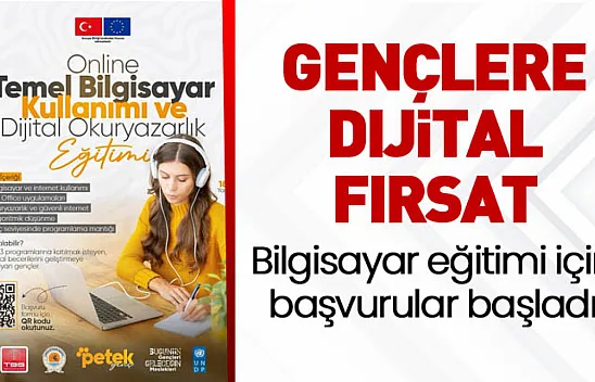 Gençlere dijital fırsat: Bilgisayar eğitimi için başvurular başladı