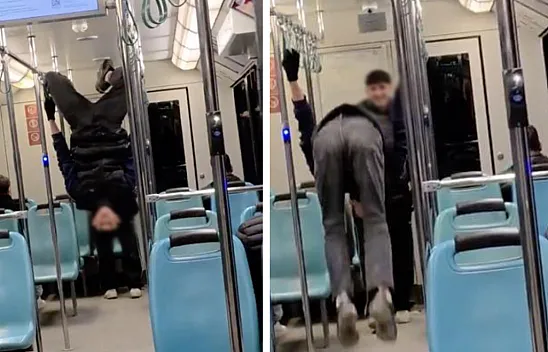 Gençlerin tehlikeli oyunu kamerada