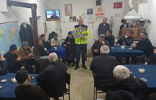Havza'da trafik jandarmasından kırsal mahallelerde bilgilendirme