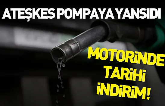 Ortadoğu'daki ateşkes pompaya yansıdı: Motorinde tarihi indirim!