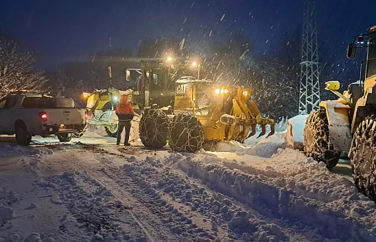 Salıpazarı'nda Kar Mesaisi