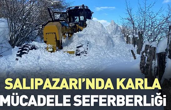 Salıpazarı'nda Karla Mücadele Seferberliği