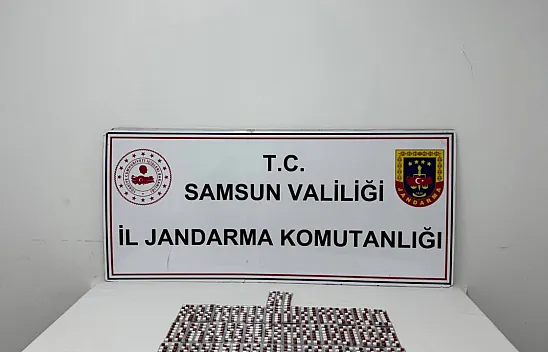 Samsun'da Jandarma ekipleri 630 sentetik ecza hapı ele geçirdi