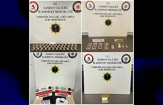 Samsun'da uyuşturucuya geçit yok.. 7 şahıs gözaltına alındı!