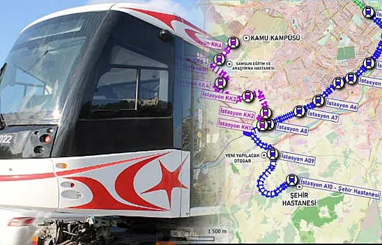 Samsun'da yeni tramvay güzergahı belli oldu: 16 yeni durak geliyor