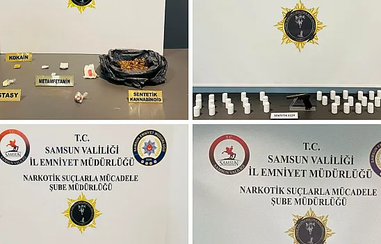 Samsun'da zehir tacirlerine darbe: 7 gözaltı
