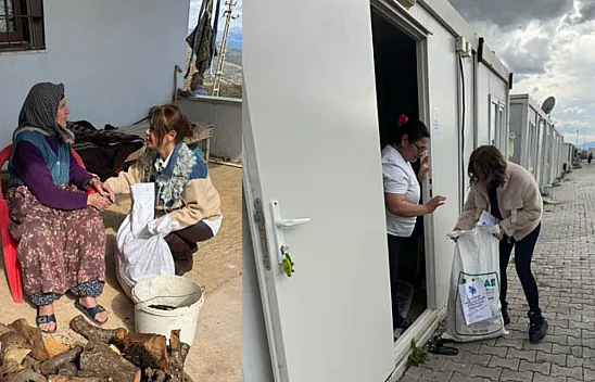 Samsunlu dernekten Hatay'da 350 aileye gıda yardımı