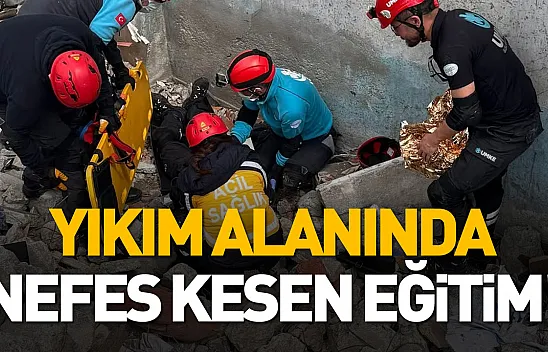 Yıkım alanında nefes kesen eğitim!