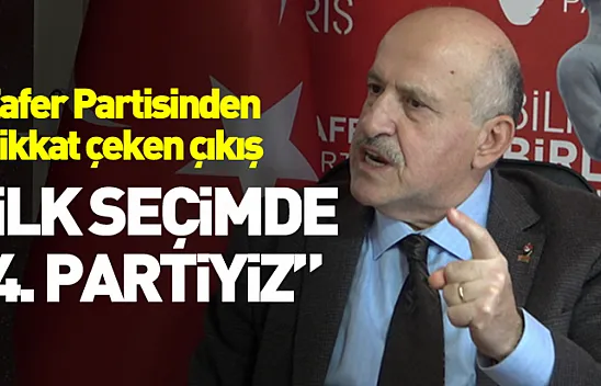 Zafer Partisinden dikkat çeken çıkış 'ilk seçimde 4. Partiyiz'