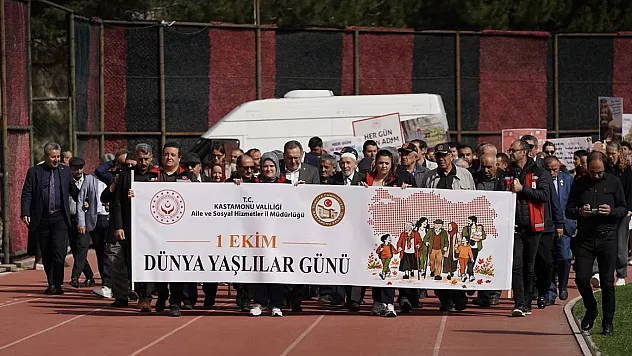 1 Ekim Dünya Yaşlılar Günü'nde Samsun, Çankırı ve Kastamonu'da farkındalık yürüyüşü yapıldı