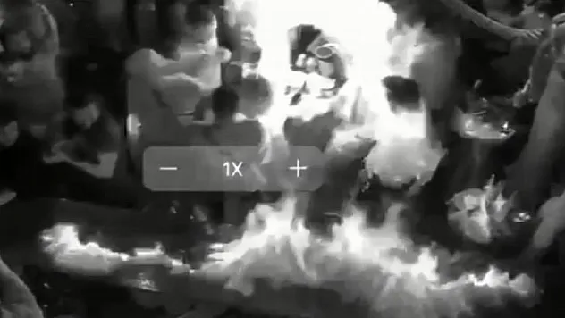 Taksim'de gece kulübünde dehşet anları: Alev alev yandılar