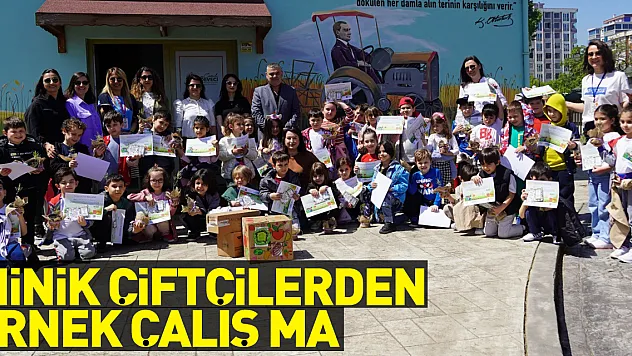 Minik çiftçilerden örnek çalışma