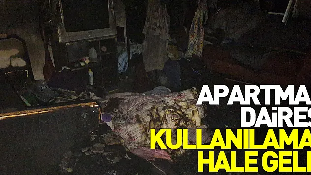 Samsun'da apartman dairesi, yangın sonucu kullanılamaz hale geldi