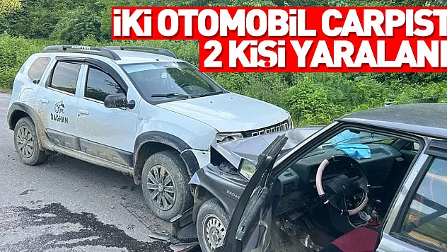 Samsun'da iki otomobil çarpıştı, 2 kişi yaralandı