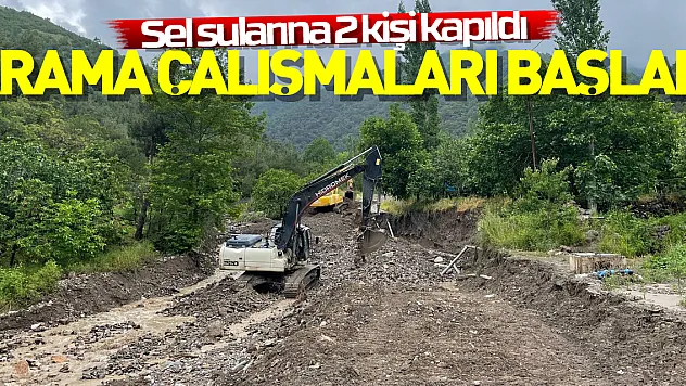 Amasya'da sel sularına kapılan 2 kişi için arama çalışması başlatıldı