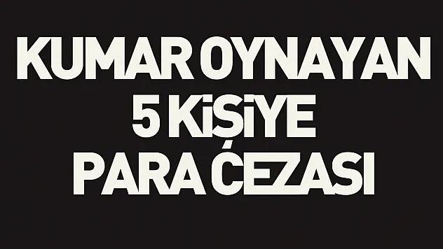 Samsun'da kıraathanede kumar oynayan 5 kişiye para cezası verildi