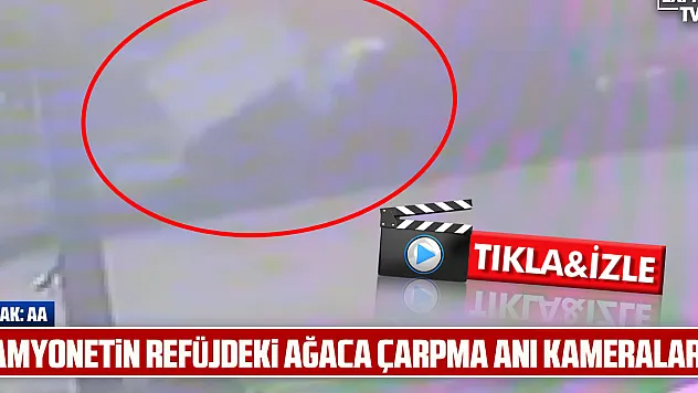 kamyonetin refüjdeki ağaca çarpması sonucu 2 kişi yaralandı