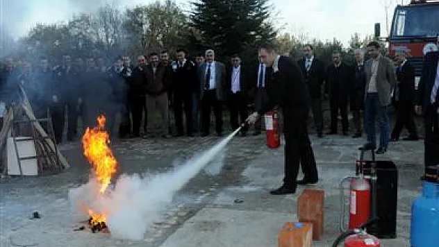 OMÜ'de yangın tatbikatı
