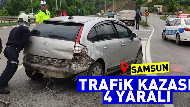 Samsun'da trafik kazası: 4 yaralı