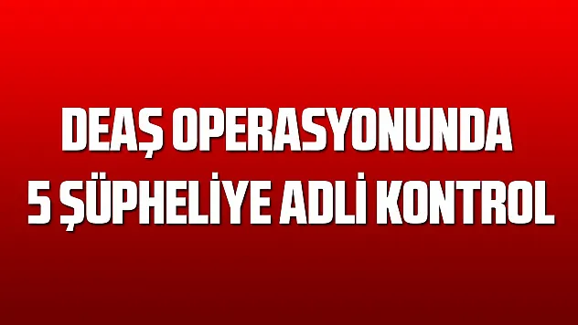 DEAŞ operasyonunda 5 şüpheliye adli kontrol