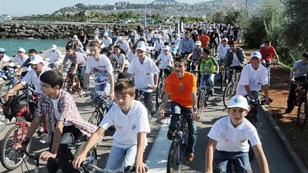 Samsun'da bisiklet şenliğine yoğun ilgi