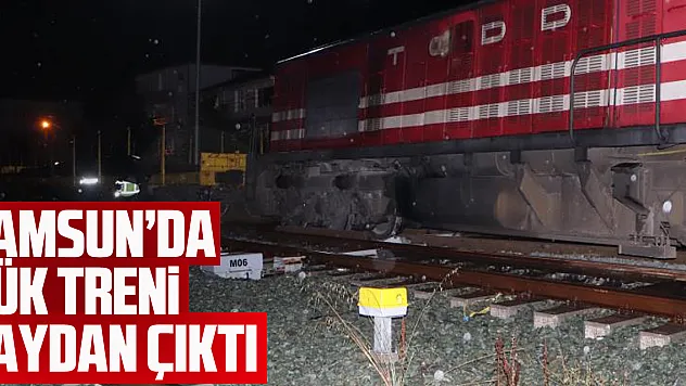 Samsun'da yük treni raydan çıktı