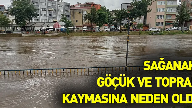 Samsun'un Tekkeköy ilçesinde sağanak, göçük ve toprak kaymasına neden oldu