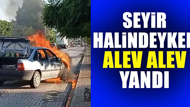 Seyir halindeyken alev alev yandı