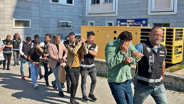 Samsun'da silahlı suç örgütü operasyonunda 19 zanlı yakalandı