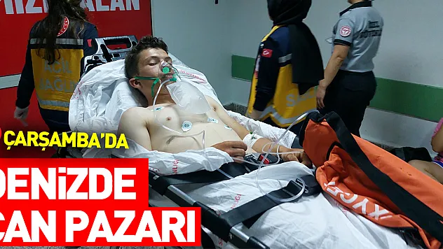 Denizde boğulma tehlikesi geçiren 3 kişi hastanelik oldu