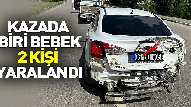 Samsun'da tırın çarptığı otomobildeki biri bebek 2 kişi yaralandı