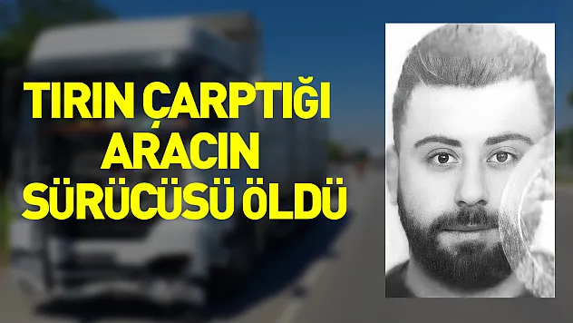 Samsun'da freni tutmadığı iddia edilen kepek yüklü tır, yol kenarında park halindeki hafif ticari araca çarptı. Sürücü hayatını
