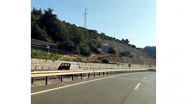 D-650'de ters şeritte ilerleyen otomobil kaza yaptı