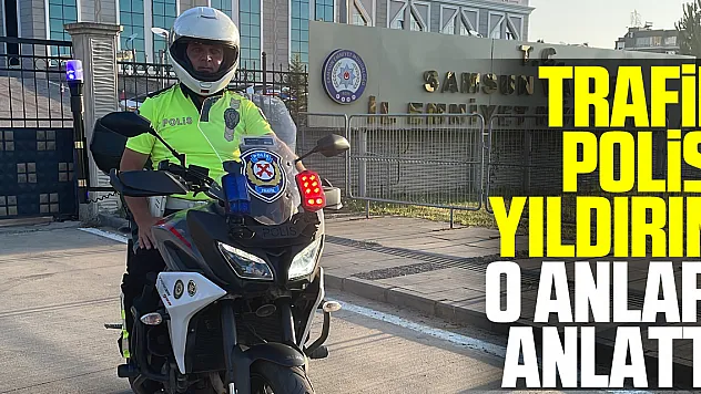 Samsun'da motosikletli gence nasihatte bulunan trafik polisi Yıldırım, o anları anlattı