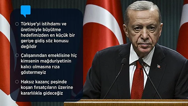 Cumhurbaşkanı Erdoğan: Depremin istihdama etkisini en aza indirmek için kısa çalışma ödeneğini 3 ay uzatıyoruz