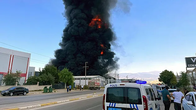 Denizli'de geri dönüşüm tesisinde yangın