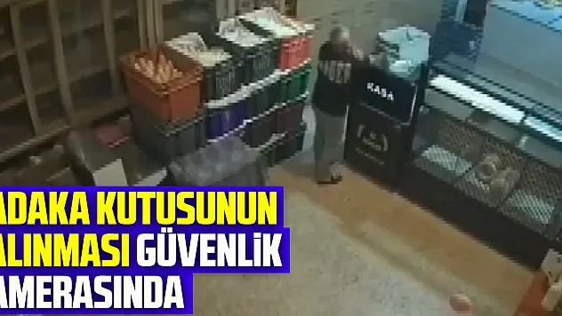 Samsun'da sadaka kutusunun çalınması güvenlik kamerasında