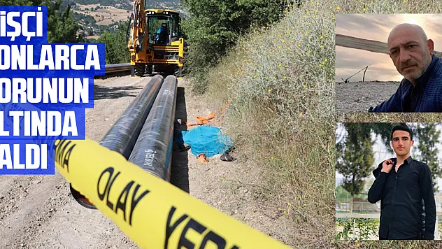 2 işçi tonlarca borunun altında kaldı