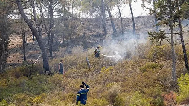 Sakız Adası'ndaki orman yangını büyük ölçüde kontrol altına alındı