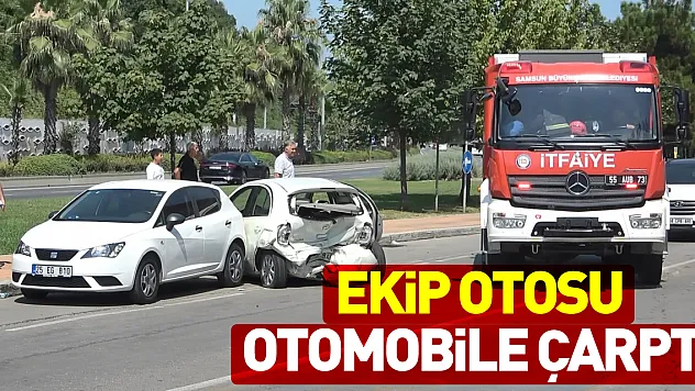 Ekip otosu otomobile çarptı: 3'ü polis 4 yaralı