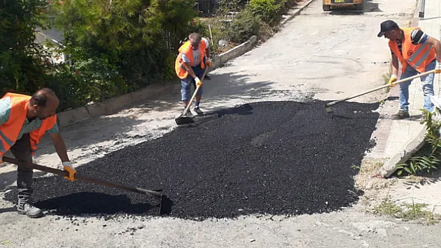 Atakum'da yol bakım çalışması