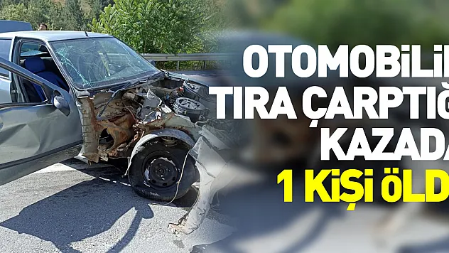 Samsun'da otomobilin tıra çarptığı kazada 1 kişi öldü, 1 kişi yaralandı