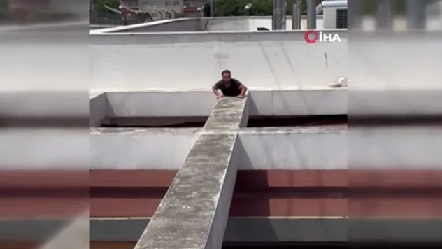 Parkur sporcusu genç ölümden döndü