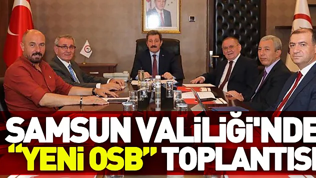 Samsun Valiliği'nde 'Yeni OSB' toplantısı