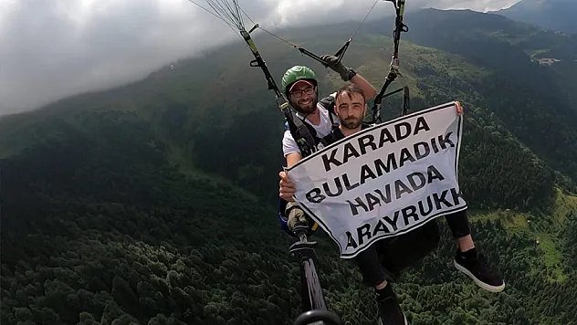 Gelin adayını karada bulamadı, havada aradı