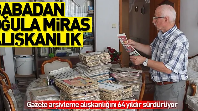 Babasından kalan gazete arşivleme alışkanlığını 64 yıldır sürdürüyor
