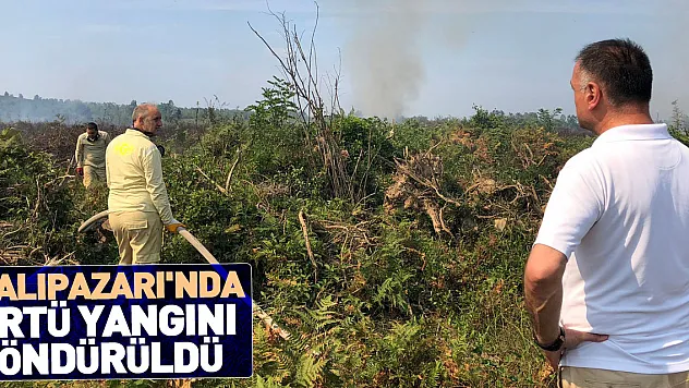 Salıpazarı'nda örtü yangını söndürüldü